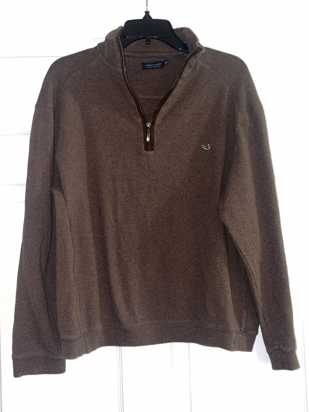 Southern Marsh Men's Brown Half-Zip Pullover Sweater